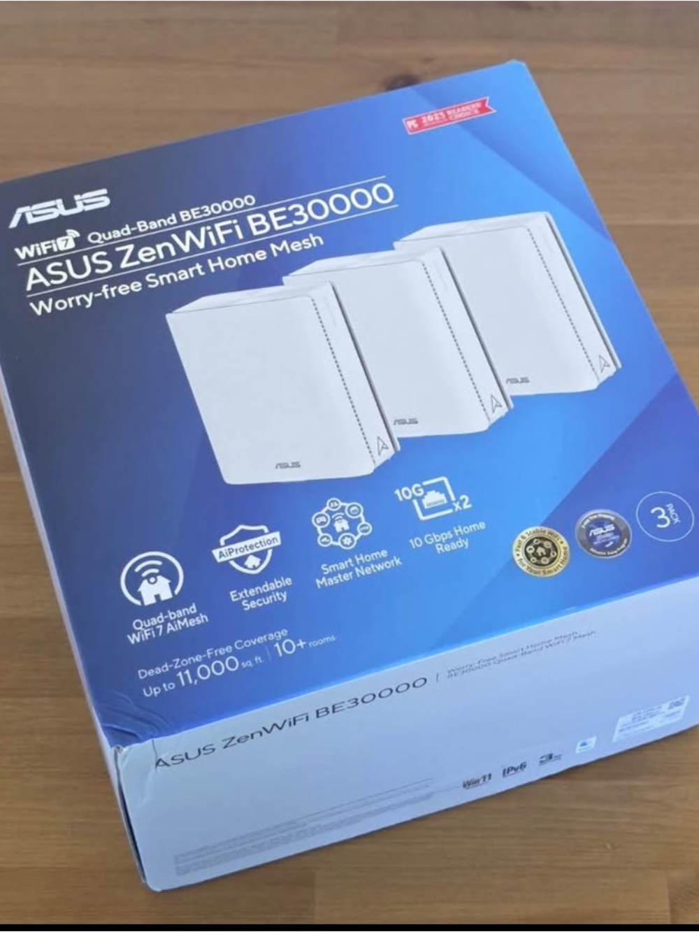 ASUS - ZenWiFi BE30000 WiFi 7 Quad-band Mesh Router (3-Pack) White